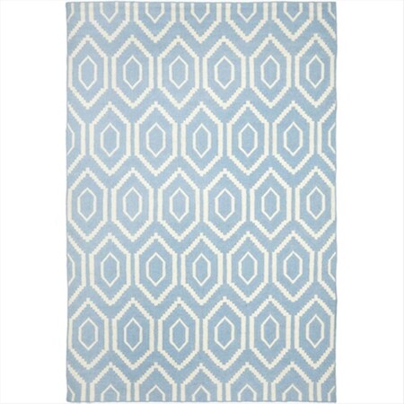 Safavieh 9 Ft. X 12 Ft. Large Rectangle Contemporary Dhurries- Blue And Ivory- Flatweave Rug DHU556B-9
